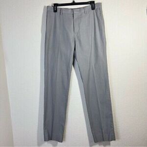 Banana Republic Mens Modern Slim Fit Chino Pants‎ Gray Flat Front Size 31x34